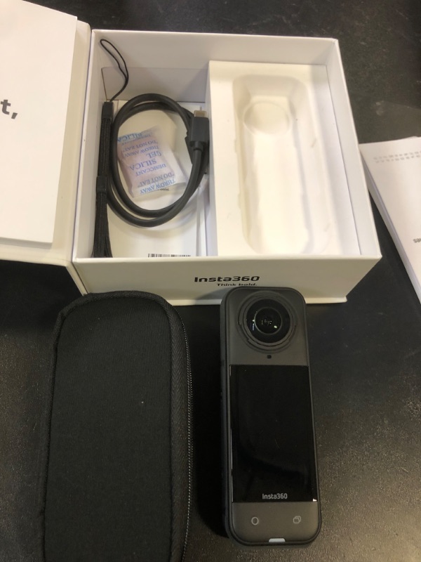 Photo 1 of Insta360 X5 - Waterproof 360 Action Camera with 1/1.28" Sensors, 8K 360 HDR Video, 72MP Photo, 4K60fps Single-Lens, Enhanced Low Light Performance, User-Replaceable Upgraded Lenses, 2.5" Touchscreen