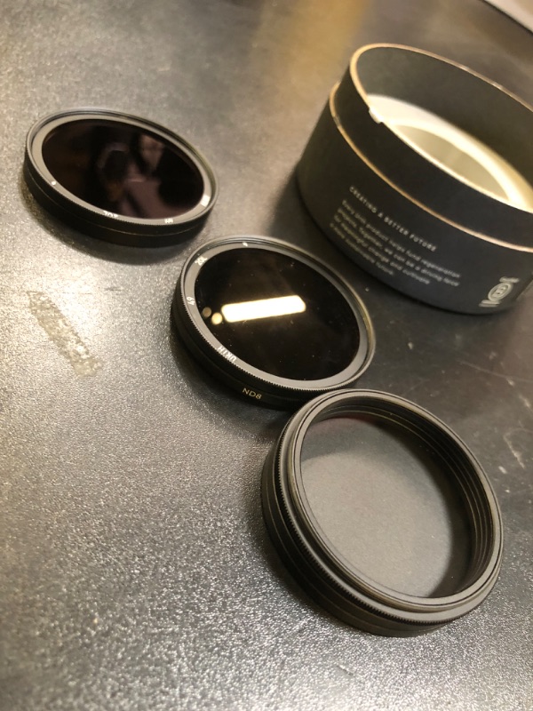 Photo 1 of Urth 49mm 4-in-1 Magnetic Lens Filter Kit (Plus+) -UV, CPL, Neutral Density ND8, ND1000, Multi-Coated Optical Glass, Ultra-Slim Camera Lens Filters