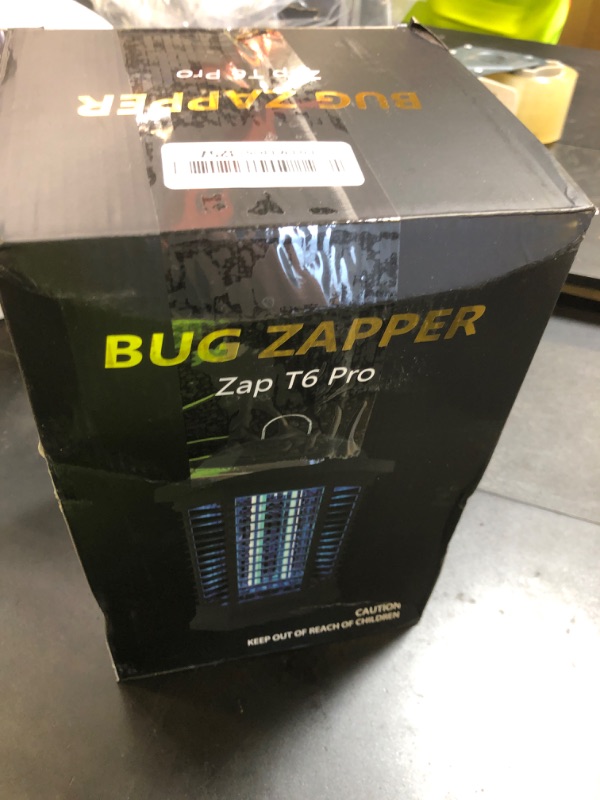 Photo 1 of GOOTOP Bug Zapper Outdoor, Mosquito Zapper, 3 Prong Plug in Electric Fly Zapper, Mosquito Killer, Fly Traps, Flying Insects Zapper Indoor Outdoor 90-130V, 4200V, ABS Plastic Outer (Black)