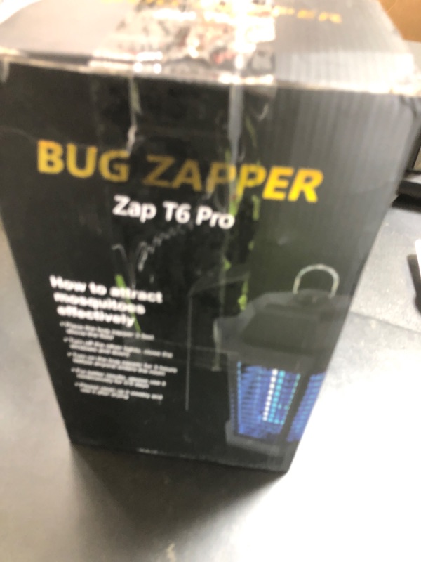 Photo 1 of GOOTOP Bug Zapper Outdoor, Mosquito Zapper, 3 Prong Plug in Electric Fly Zapper, Mosquito Killer, Fly Traps, Flying Insects Zapper Indoor Outdoor 90-130V, 4200V, ABS Plastic Outer (Black)
