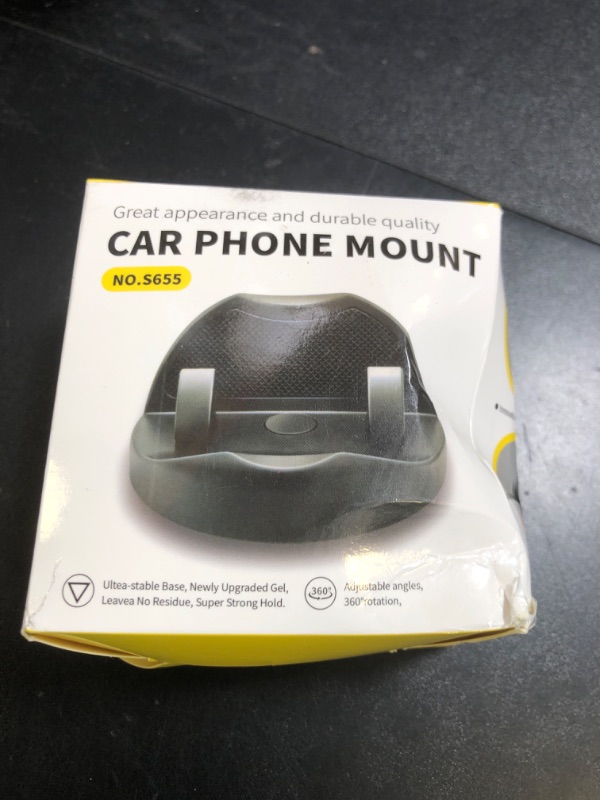Photo 1 of JYWYBF Quick Install Dashboard Car Phone Holder, 360 Degree Rotation Car Phone Mount, Car Mount for iPhone Android, Car Dashboard Phone Holder, Sturdy Dash Cell Phone Holders for Your Car