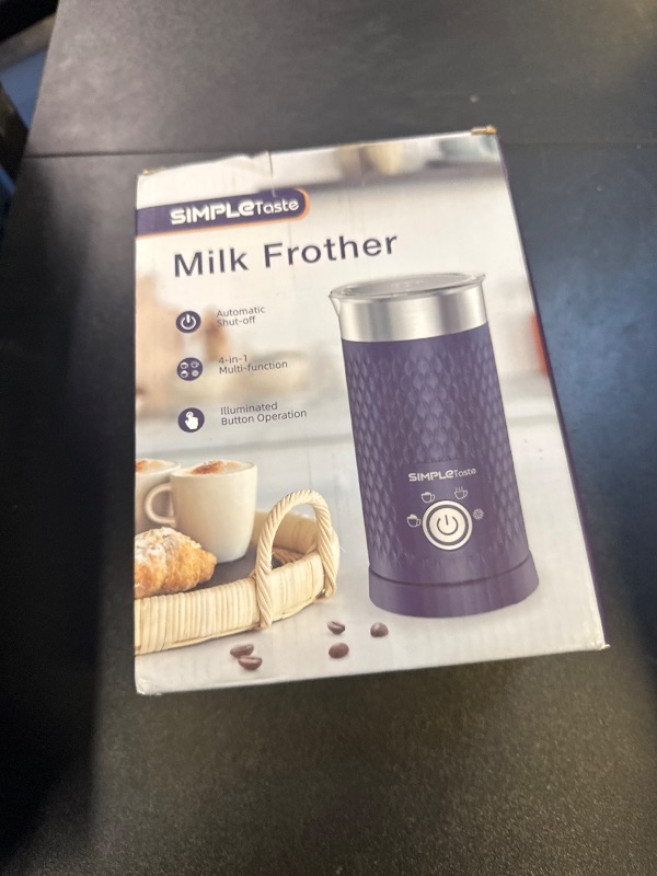 Photo 1 of SIMPLETASTE Milk Frother, 4-in-1 Electric Milk Steamer, Automatic Warm and Cold Foam Maker and Milk Warmer for Latte, Cappuccinos, Macchiato