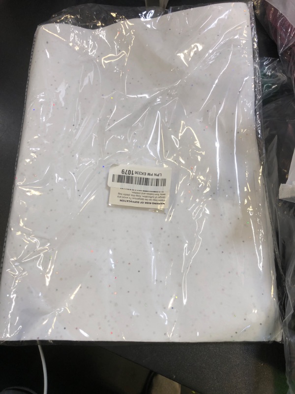 Photo 1 of SUNCOLOR 120 Sheets 20"x14" White Tissue Paper for Gift Bags Packaging Glitter Art Tissue Paper for Crafts