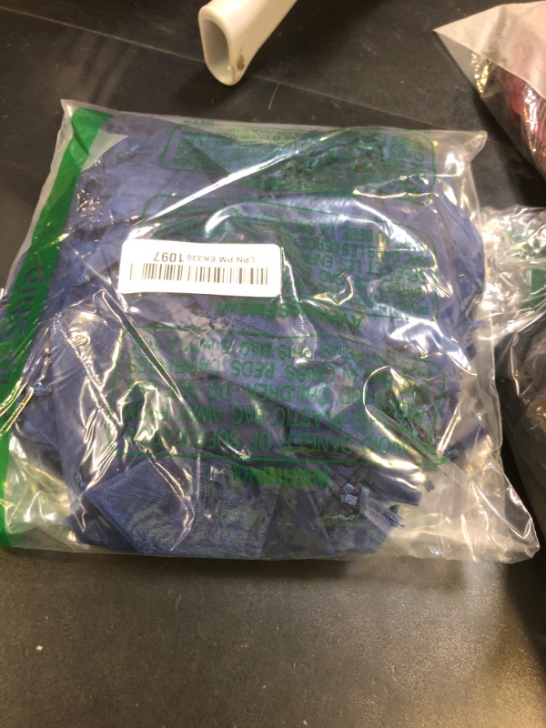Photo 1 of 100 Pc 4x6 inch Gift Wrap Bags Navy Blue,Organza Sheer Fabric,Drawstring Glossy Pastel Treat Bag for Baby Shower Favor,House Party Favors,Bridal Shower Favor,Lipsense Holder,Xmas,Tea,Cookies,Chocolate