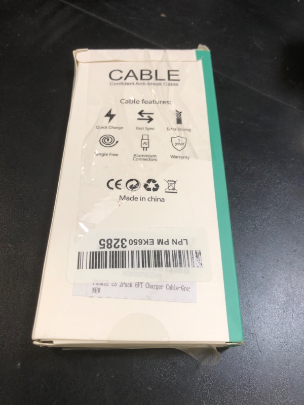 Photo 1 of iPhone Charger Cable 2Pack 6FT, Nylon Braided Lightning Cable, [Apple MFi Certified] Fast Charging iPhone Charger Cord Compatible with iPhone 14 13 12 11 Pro Max XR XS X 8 7 6 Plus iPad and More