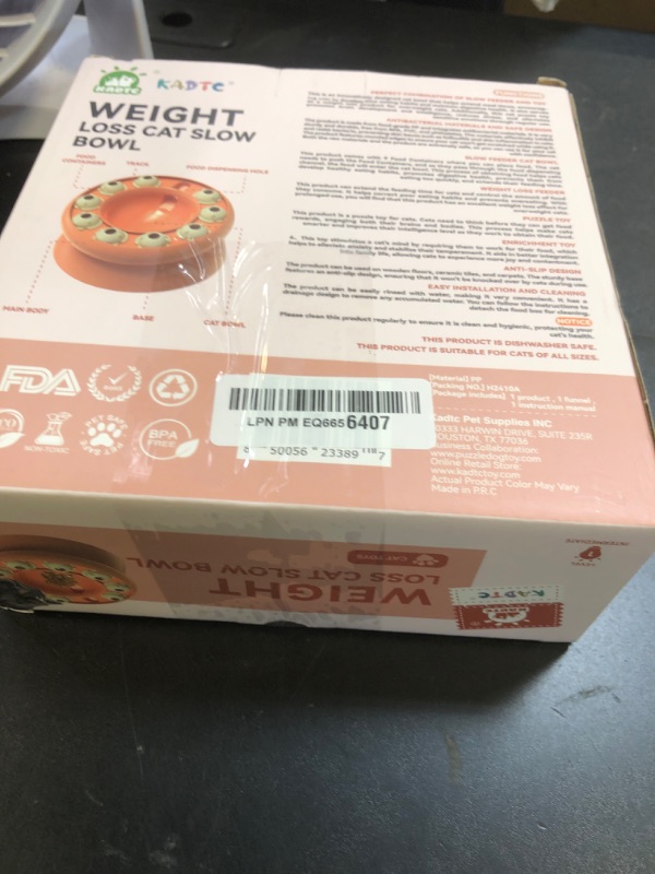 Photo 1 of KADTC Cat Puzzle Toy Treat Dispenser Kitten Weight Loss Bowl Puzzles Slow Feeder Food Dispensing Kitty Enrichment Toys Brain Mental Stimulation Healthy Eating Mind Games