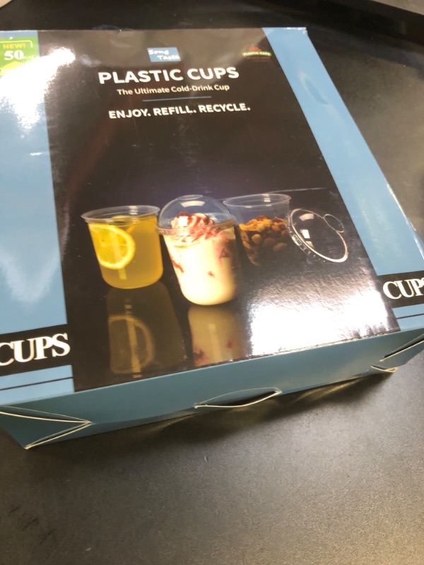 Photo 1 of Songtaste 50 Pcs Disposable Plastic Cups,12 Oz Clear Plastic Parfait Cups with Dome Lids and No Hole,Dessert Yogurt Fruit Holders for Kids,Take Away Breakfast and Snacks,Cold Drinks,Ice Cream,Fruit
