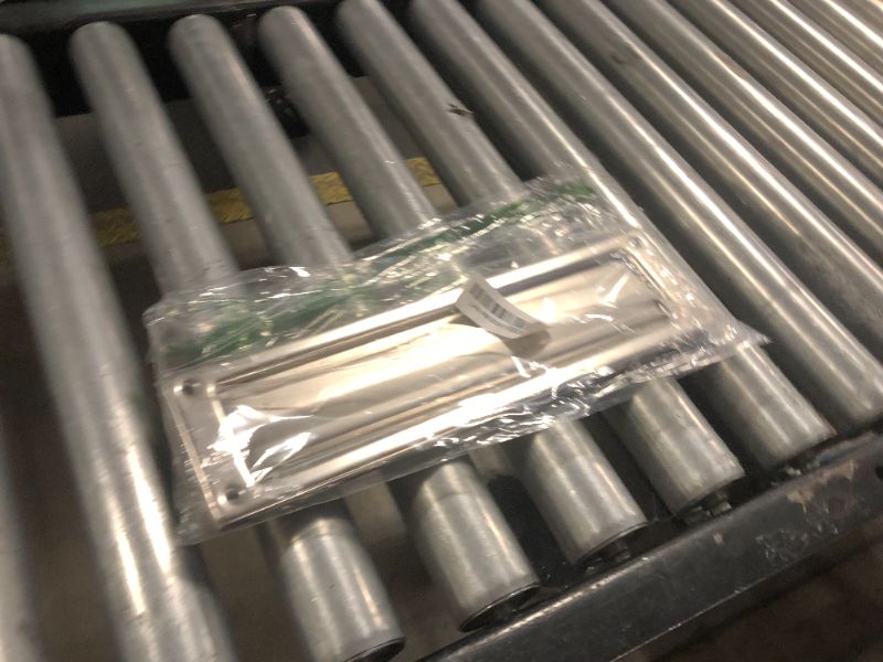 Photo 1 of Architectural Mailboxes Steel Mail Slot Accessory, Satin Nickel, MS00SNAM, Satin Nickel