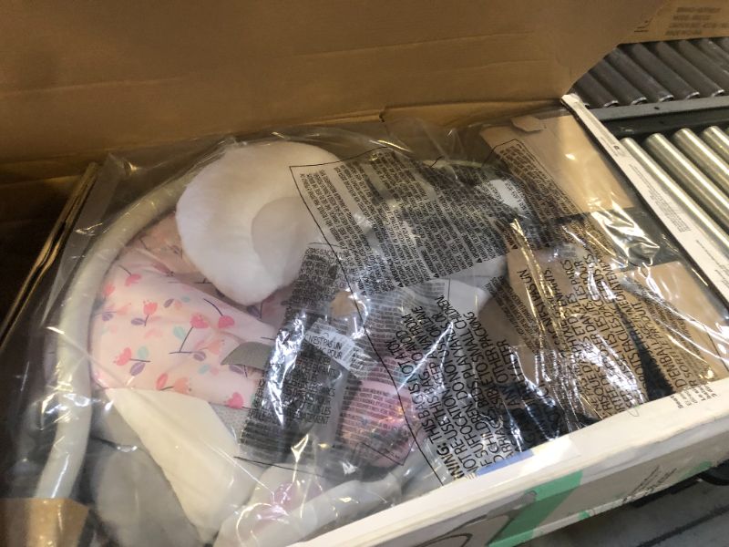 Photo 1 of Ingenuity SimpleComfort Lightweight Compact 6-Speed Multi-Direction Baby Swing, Vibrations & Nature Sounds, 0-9 Months 6-20 lbs (Pink Cassidy)