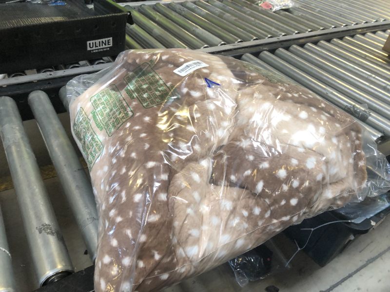 Photo 1 of MACEVIA Flannel Fleece Animal Print Throw Blanket for Couch, Cabin Decor Deer Blanket, Hide Cabin Throw Blanket, Super Soft Fluffy Thick Warm Throws Home Decor for Bed Sofa(Deer, 50x60 Inches)