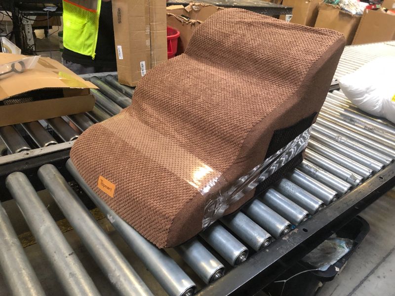Photo 1 of Topmart 3 Tiers Foam Dog Ramps/Steps,Non-Slip Pet Steps,Extra Wide Deep Dog Stairs,High Density Foam Pet Stairs/Ladder,Best for Older Dogs,Cats,Small Pets