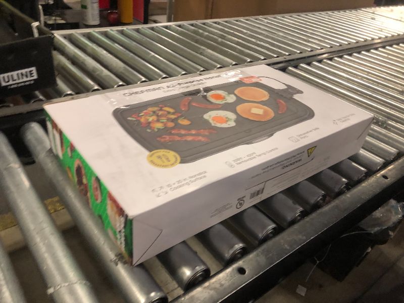 Photo 1 of Chefman XL Electric Griddle with Removable Temperature Control, Immersible Flat Top Grill, Burger, Eggs, Pancake Griddle, Nonstick Extra Large Cooking Surface, Slide Out Drip Tray, 10 x 20 Inch