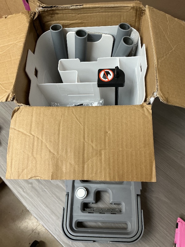 Photo 1 of X3 Mop, Separates Dirty and Clean Water, 3-Chamber Design, Flat Mop and Bucket Set, Hands Free Home Floor Cleaning, 3 Reusable Microfiber Mop Pads Included