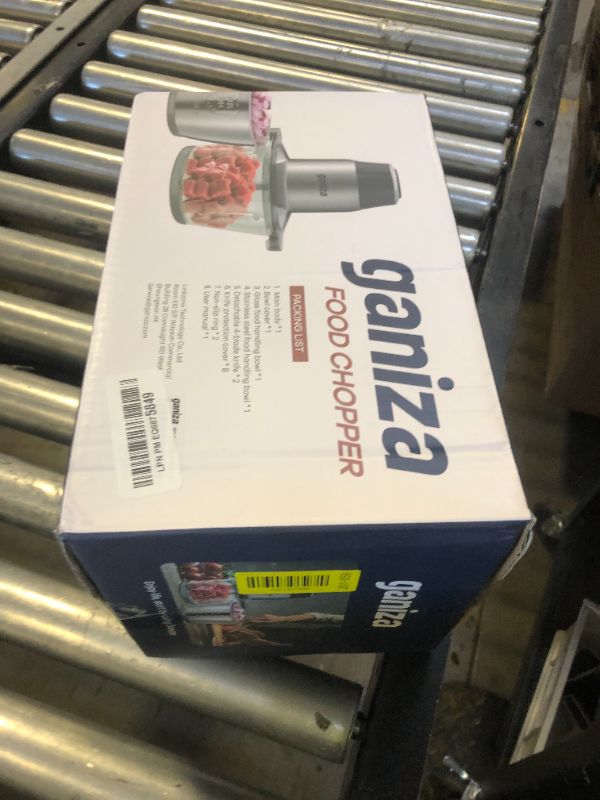 Photo 1 of GANIZA Food Processors, Electric Food Chopper with Meat Grinder & Vegetable Chopper - 2 Bowls (8 Cup+8 Cup) with Powerful 450W Copper Motor - Includes 2 Sets of Bi-Level Blades for Fruits/Meat/Nuts