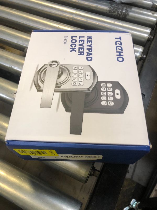 Photo 1 of TEEHO TE004 Keyless Entry Keypad Door Lock with Handle - Smart Digital Electronic Lock for Interior Door with Anti-Peeping, Auto Lock & Passage Mode - Easy Installation - Satin Nickel