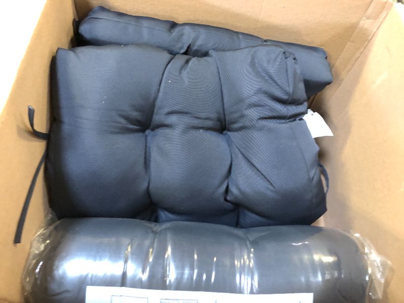 Photo 1 of outdoor seat back chair cushion tufted pillows set of 2 