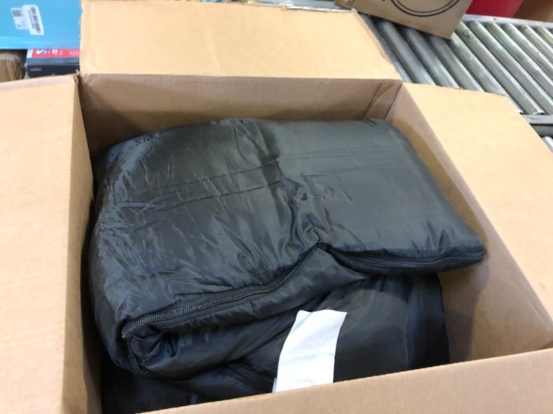 Photo 1 of MEREZA Flannel Sleeping Bag for Adults XL, Large Wide Sleeping Bags for Camping Mens Warm Cotton Sleeping Bag 4 Season Warm & Cool Weather with Compression Sack (Black)