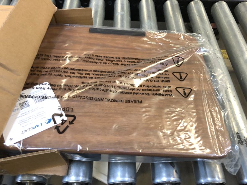 Photo 1 of LAPGEAR Home Office Lap Desk with Device Ledge, Mouse Pad, and Phone Holder - Espresso Woodgrain - Fits up to 15.6 Inch Laptops - Style No. 91575