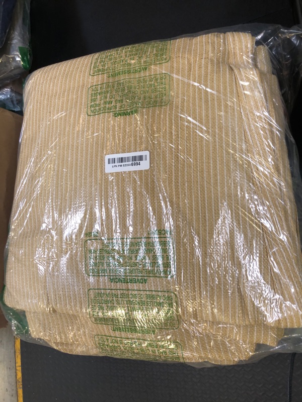 Photo 1 of ColourTree 14' x 14' Beige Sun Shade Sail Rectangle CTSLR14 - Canopy Mesh Fabric UV Block UPF50 - Commercial Heavy Duty - 190 GSM - 3 Years Warranty (We Make Custom Size)