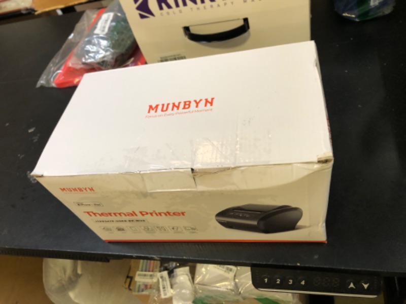 Photo 1 of MUNBYN Bluetooth Thermal Receipt Printer P047, 80mm POS Printer, Thermal Printer with USB Serial Ethernet, Bluetooth, Support Android Windows PC (Do Not Support iOS Paypal Doordash Grubhub Vagaro)