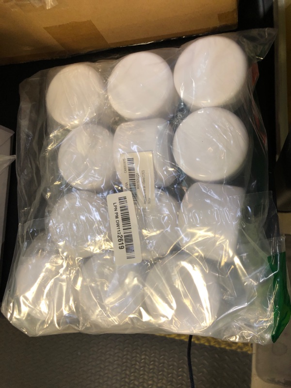 Photo 1 of Houseables Lotion Jars, Lotion Container, Cosmetic Jars with Lids, Body Butter Containers, Travel Pots for Creams, Makeup, Moisturizer, Storage, Refillable, Empty, Small, Plastic, White, 4 OZ, 12 PK