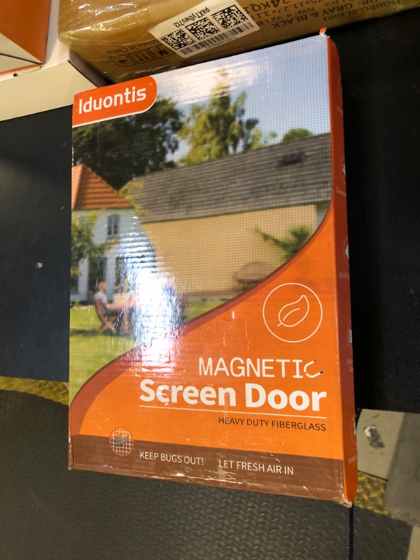 Photo 1 of Fiberglass Magnetic Screen Door Fit Door Size 36 x 96 in- Heavy Duty Fiberglass Screen Door Mesh for Interior Door, Patio and Sliding Doors - Door Screen Magnetic Closure Let Fresh Air in