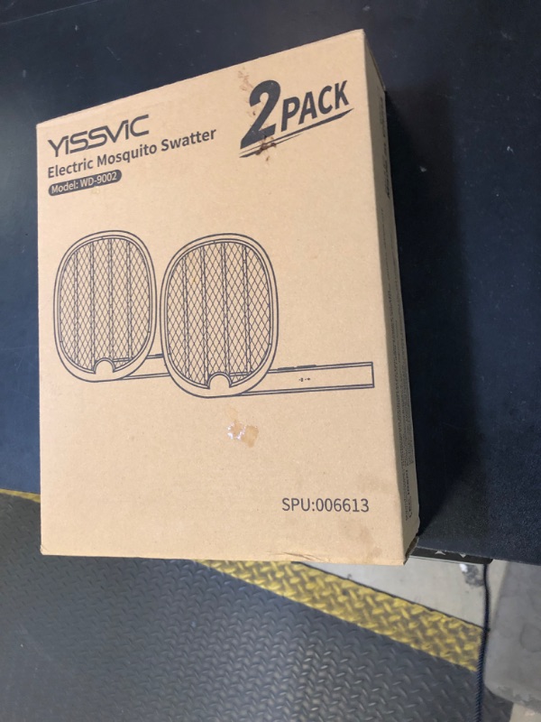 Photo 1 of YISSVIC Electric Fly Swatter Foldable Bug Zapper Racket 2 in 1 Mosquito Killer with Attractant Light Rechargeable 1800mAh for Indoor Home Backyard Patio Camping