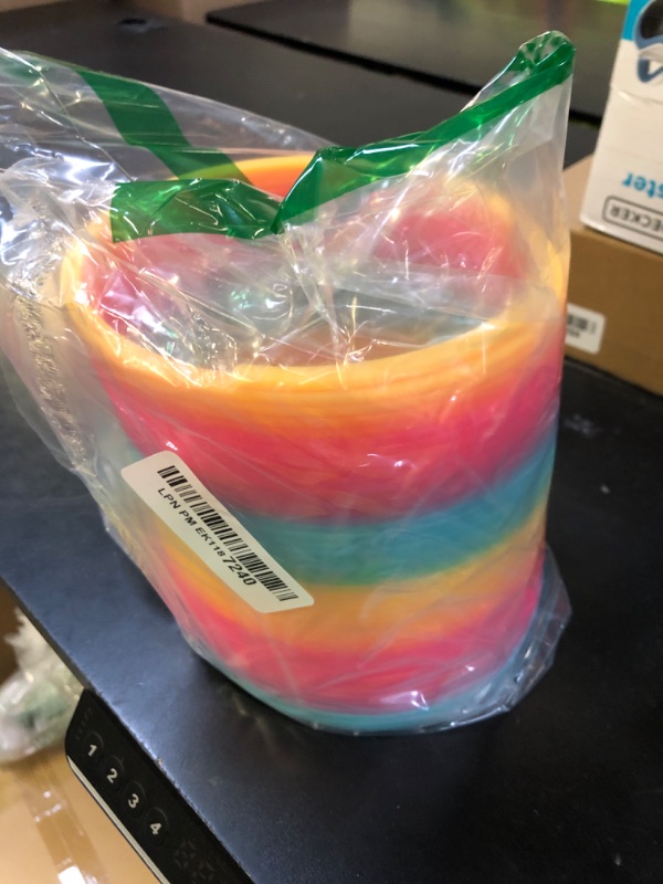 Photo 1 of Giant Slinkie Coil Spring Toys For Kids - 6’’ Jumbo Rainbow Slinkie for Gift, Big Novelty Toy, Huge Springs Toys Large Birthday Party Favor, Fun Giant Plastic Slinke Toy for Kids Boys & Girls - Srenta