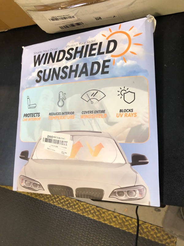 Photo 1 of Custom Fit Telluride Windshield Sunshade for Kia Telluride 2020-2025 Front Window Shades Cover for Windshield Sun Visor Protector 210T Reflector Block Heat and Sun Protection Cooler Car Accessories