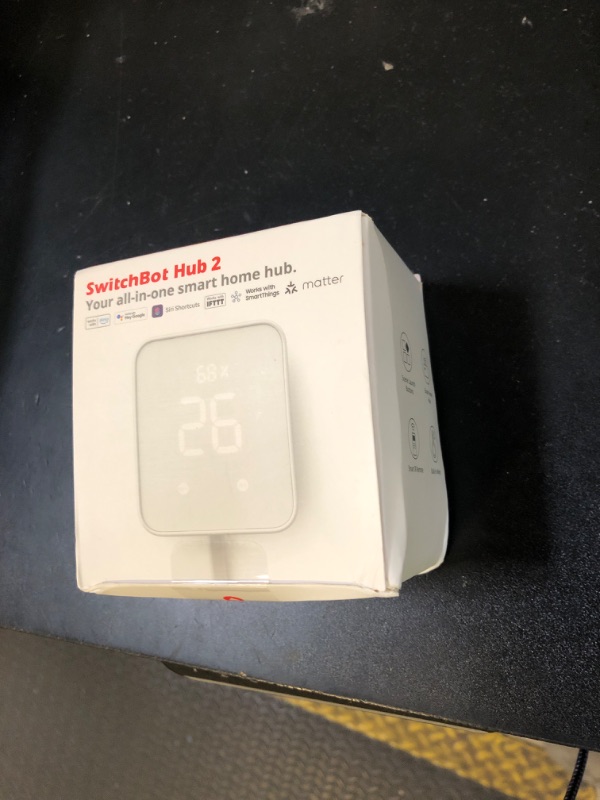Photo 1 of SwitchBot Hub 2 (2nd Gen), work as a WiFi Thermometer Hygrometer, IR Remote Control, Smart Remote and Light Sensor, Link SwitchBot to Wi-Fi (Support 2.4GHz), Compatible with Alexa&Google Assistant