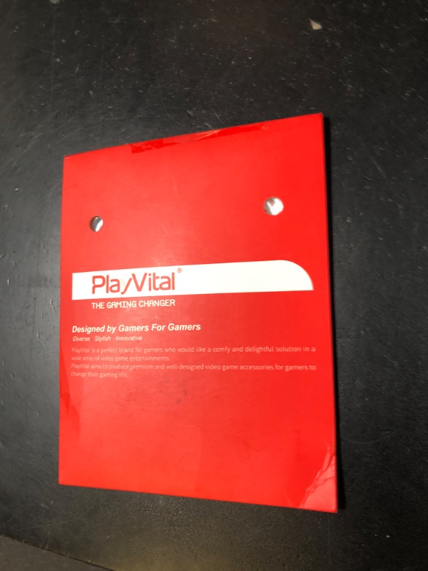 Photo 1 of eXtremeRate PlayVital Red Anti-Skid Sweat-Absorbent Controller Grip for ps5 Controller, Professional Textured Soft Rubber Pads Handle Grips for ps5