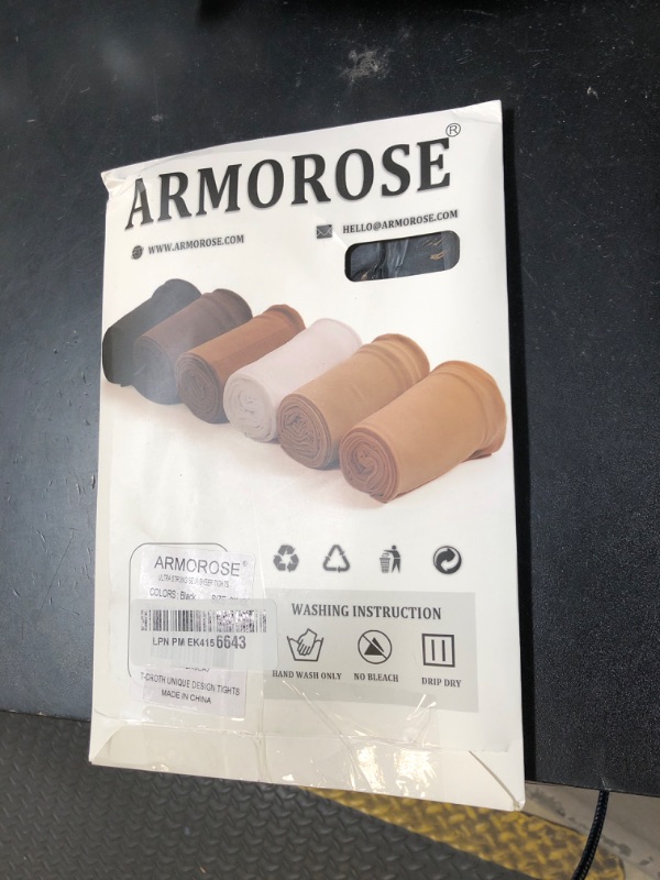 Photo 1 of ARMOROSE Plus Size Ultra Strong Tights for Women, 40D T-Croth Semi-Sheer Pantyhose Rip-Resist High Waist Stockings