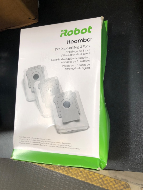 Photo 1 of iRobot Authentic Replacement Parts - 3 Count (Pack of 1) Dirt Disposal Bags Compatible with Roomba Clean Base Models i1+, i3+, i4+, i5+, i7+, i8+, Combo j8+, j9+