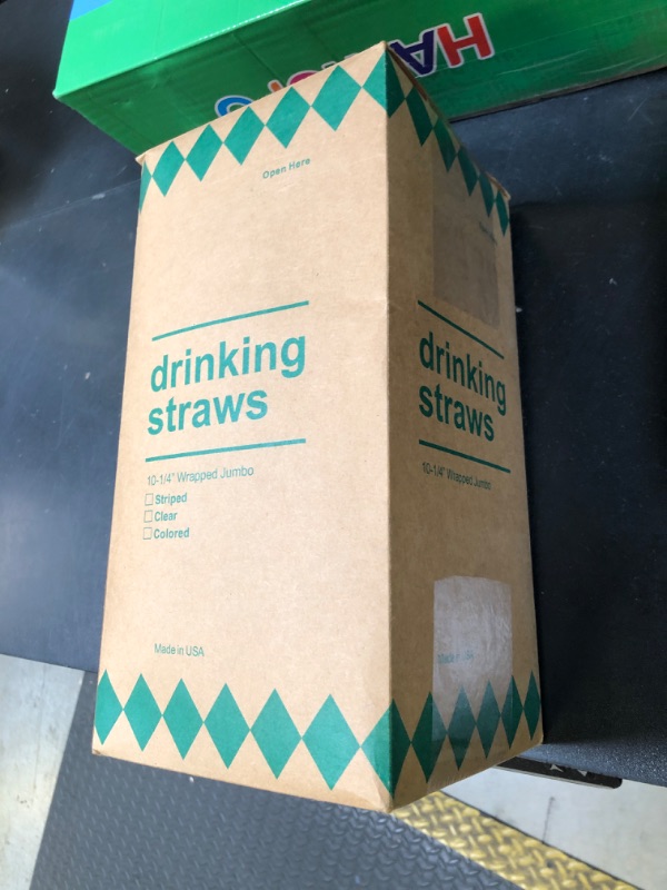 Photo 1 of Glotoch Express 500 PCS Individually Wrapped Clear Plastic Straws, 10.25'' Long, 0.24'' Diameter Disposable Drinking Straws for Every Occasion, Party, Made in USA