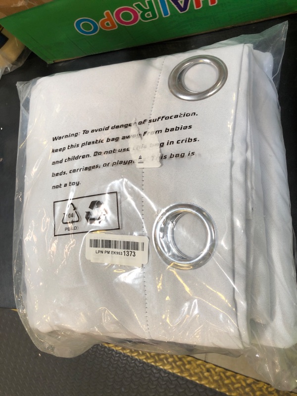 Photo 1 of ChrisDowa 100% Blackout Curtains 63 inch Long for Bedroom with Black Liner, Extra Wide 2 Layers Total Blackout Thermal Insulated Grommet Window Curtains 2 Panels Set (Greyish White, 60 x 63 Inch)