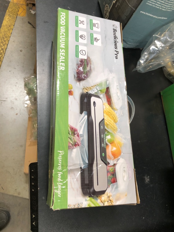 Photo 1 of Automatic Food Vacuum Sealer Machine | Beelicious Pro 80KPa 8-In-1 Food Vacuum Saver with Starter Kits | 15 Bags, Pulse Function, Moist & Dry Mode and External VAC for Jars and Containers