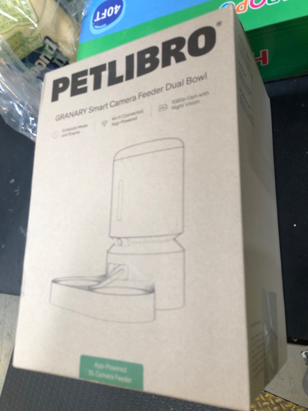 Photo 1 of PETLIBRO Automatic Cat Feeder with Camera for Two Cats, 1080P HD Video with Night Vision, 5G WiFi Pet Feeder with Phone APP Control, 2-Way Audio for Cat & Dog, Low Food & Motion & Sound Alerts