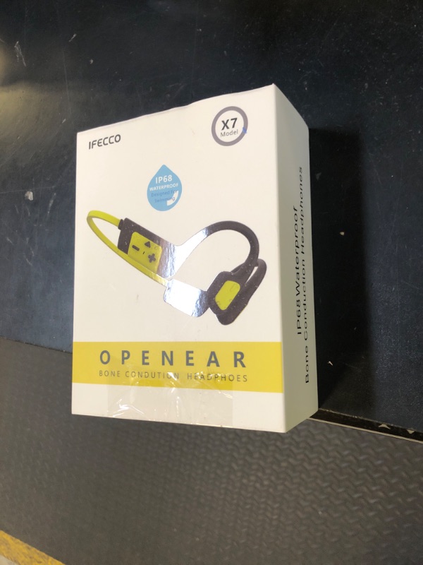 Photo 1 of IFECCO Swimming Headphones Underwater - IP68 Waterproof Bone Conduction Headphones Bluetooth 5.4,Open Ear Earbuds with 32GB MP3 Player Memory for Swimming Running Cycling