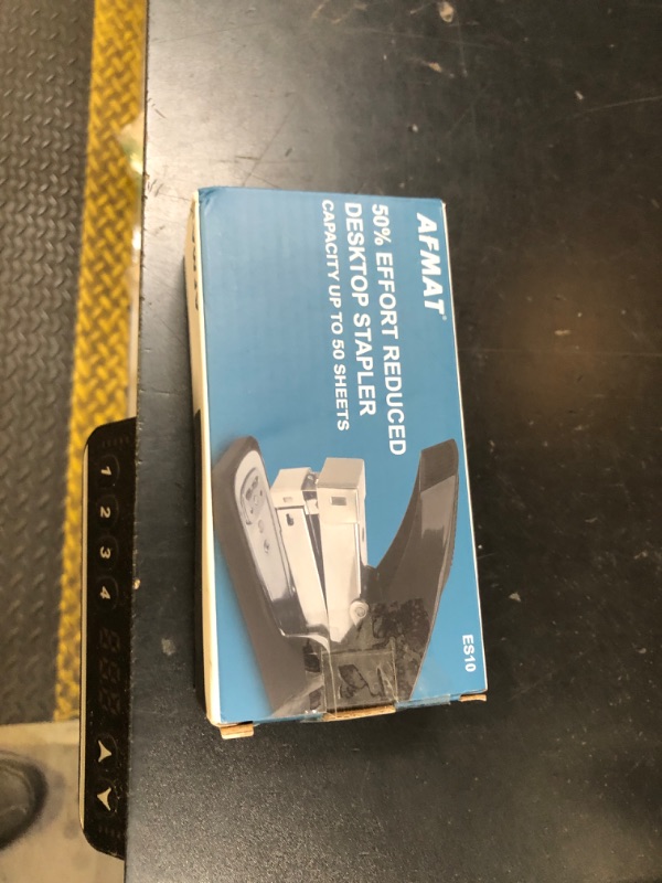 Photo 1 of Stapler for Desk, 50 Sheet Effortless Stapler, Desktop Stapler Staple with One Finger, Portable Handheld Ergonomic Stapler Heavy Duty, Built-in Staple Remover, Space Save Size, Good for Home & Office