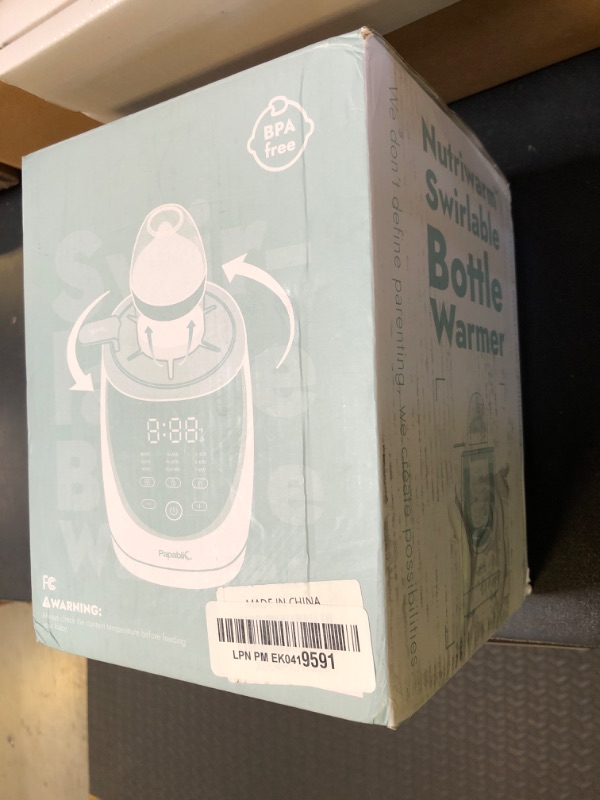 Photo 1 of Papablic NutriWarm™ Swirlable Bottle Warmer – Advanced Nutrient-Preserving Warming Technology, Fast and Even Warming for Breastmilk & Formula, Precise Temperature Control, Easy to Use