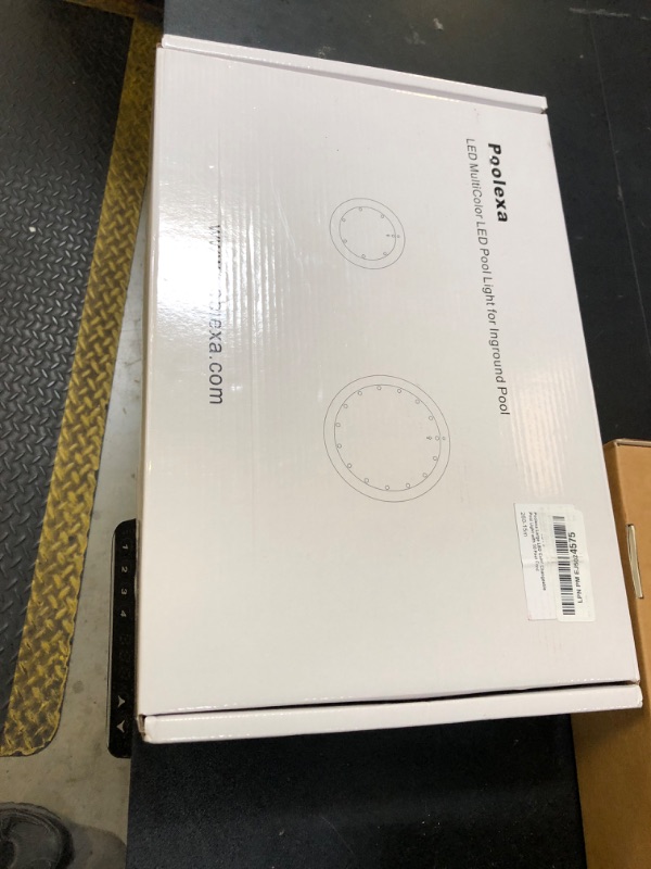 Photo 1 of Poolexa 10 Inch LED Multicolor Inground Pool Light – Stainless Steel Housing, 50ft Cord, RGB Controller for Wet Niche