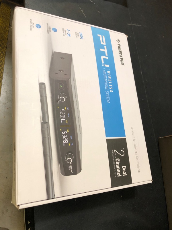 Photo 1 of Phenyx Pro Wireless Microphone System, Metal Wireless Mic Set, Handheld Cordless Dynamic Microphones for Singing, Karaoke, Church, 2x30 UHF Tunable Frequencies,200 ft Range (PTU-52-2H)