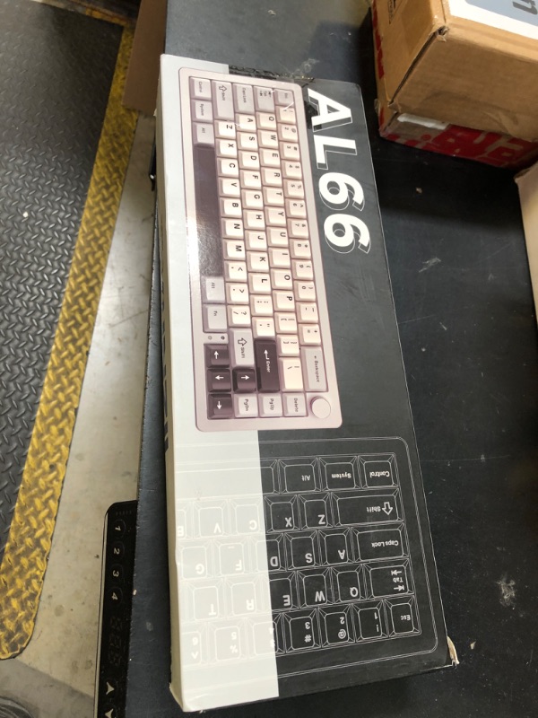 Photo 1 of YUNZII AL66 Wireless Mechanical Keyboard,Full Aluminum CNC,65% Knob Control,Bluetooth/2.4G/Wired,Hot Swappable Pre-lubed Switches,Gasket Mounted RGB for Win/Mac(Milk Switch, Silver)