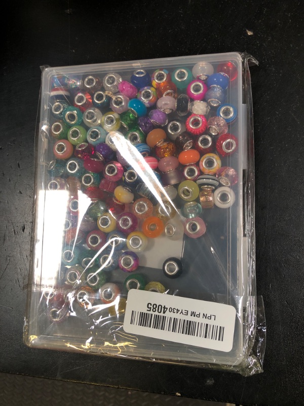 Photo 1 of 110 Pcs Beads for Pens - European Craft Large Hole Beads - Mixed Color Assorted Spacer Bead Bulk - Suitable for Diy Fairy Wand Garden Bead, Beaded Keychain, Necklace Bracelet Jewelry Making