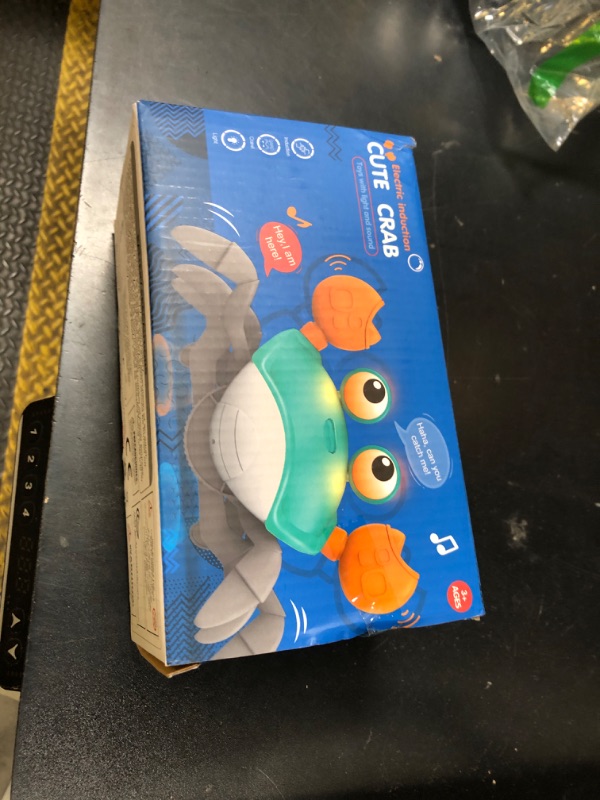 Photo 1 of Plnmlls Crawling Crab Baby Toy - Tummy Time Toys - with Music and LED Light,Built-in Rechargeable Battery and Volume Can be Turned Off for 0-6 6-12 12-18 36 Months Walking Toddler Birthday Gift(Blue)