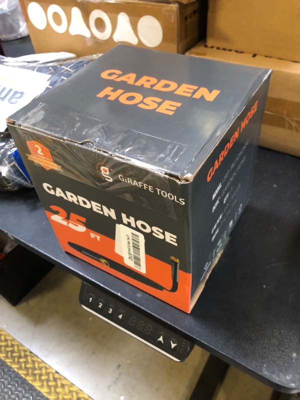 Photo 1 of Giraffe Tools Garden Hose 25FT Lightweight Lay Flat Water Hose Kink Free Flexible Hose with 9 Spray Function Nozzle?Black?