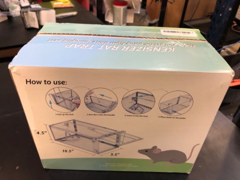 Photo 1 of Kensizer 2-Pack Humane Rat Trap, Chipmunk Rodent Trap That Work for Indoor and Outdoor Small Animal - Mouse Voles Hamsters Live Cage Catch and Release