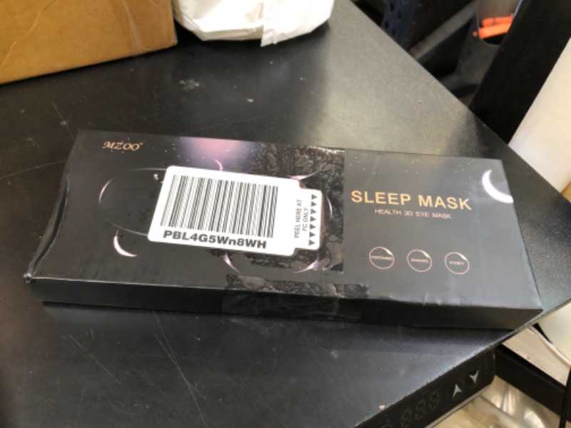 Photo 1 of MZOO Sleep Eye Mask for Side Sleeper Men Women, Zero Eye Pressure 3D Sleeping Mask, Light Blocking Patented Design Night Blindfold, Soft Eye Shade Cover for Travel, Black