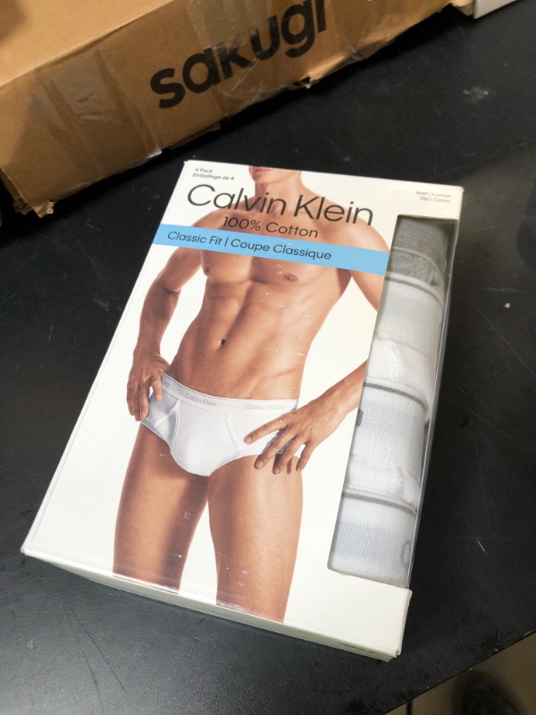 Photo 1 of Calvin Klein Men's Cotton Classics 3-Pack Brief Medium