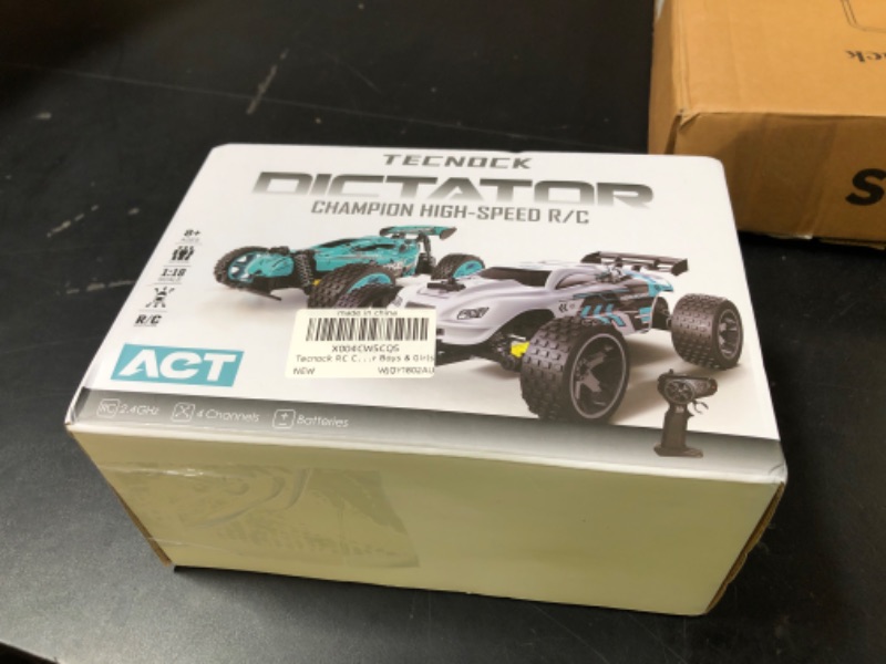 Photo 1 of Tecnock RC Cars Remote Control Car for Kids, 1:18 Scale 20 KM/H 2WD Offroad Buggy, 2.4GHz RC Racing Car with USB-C Easy Charging & 50 Mins Playtime, Toys Gifts for Boys & Girls